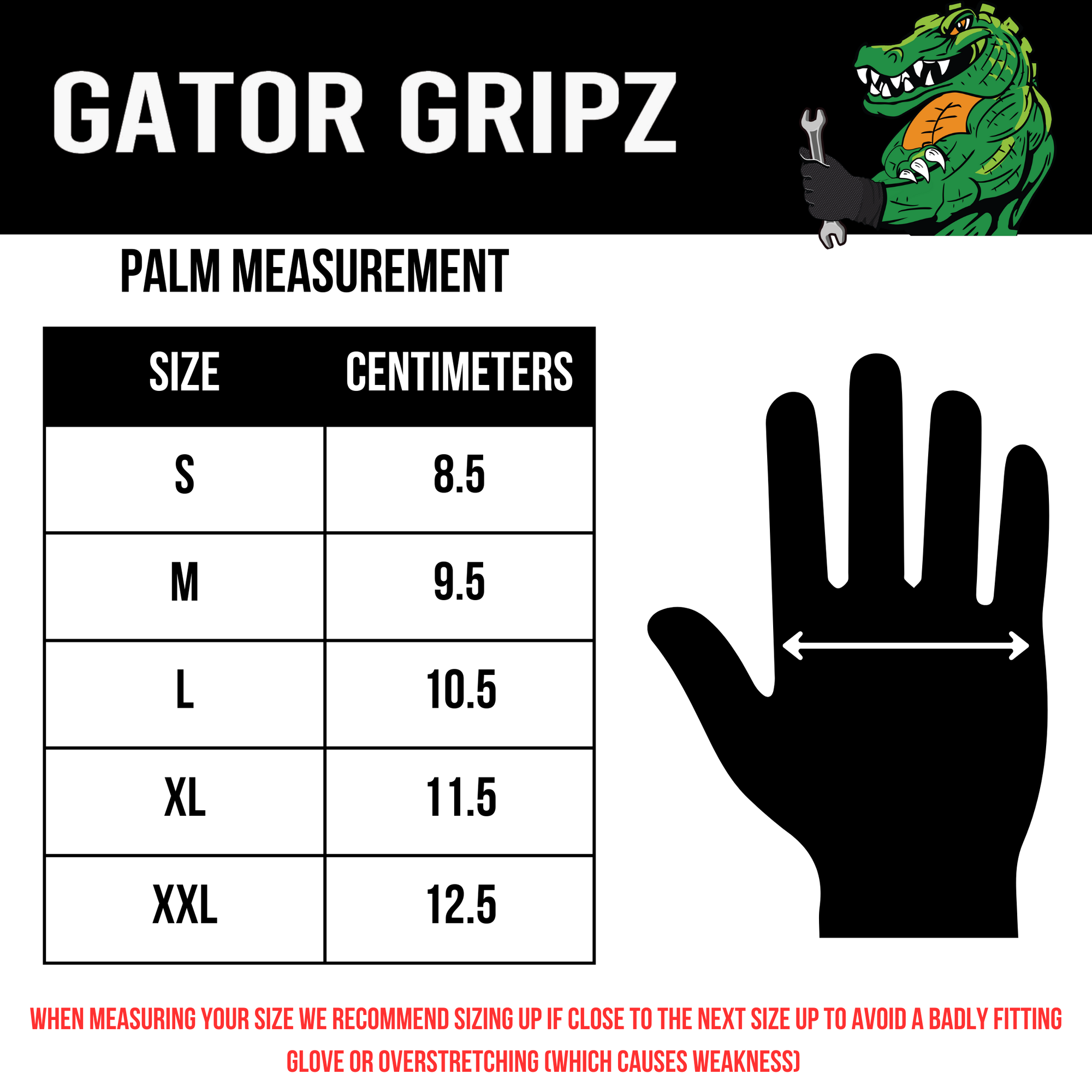 BLACK Gator Gripz - By Tough Glove -  Box OF 50