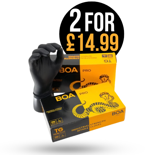 2 Boxes Of BOA Pro - By Tough Glove - 2 BOXES OF 100 (200 Gloves)